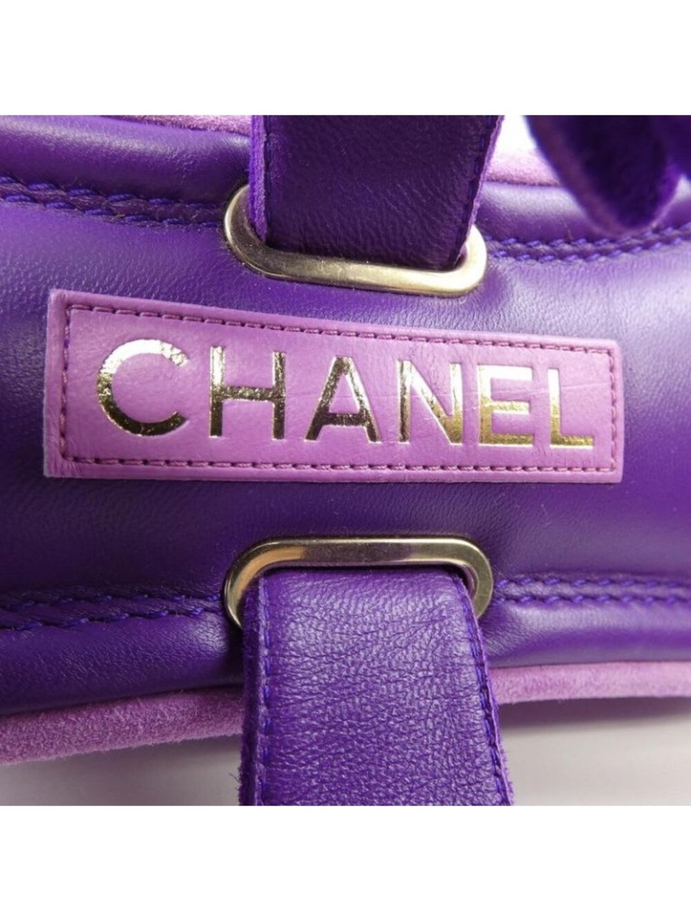 Chanel Size 35 Suede Purple Sandals - Picture 6 of 6